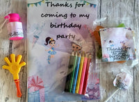 Fairy digital download favour pack activity coloring book bubbles lollipops lolly bag