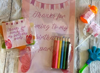 Butterfly party favours, girls birthday activity packs