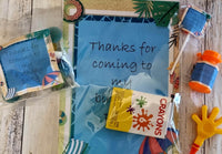 Beach digital download favour pack activity coloring book bubbles lollipops lolly bag