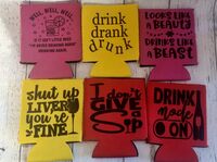 alcohol drinking themed novelty stubby cooler gift