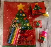 christmas activity book kids party favour pack tree