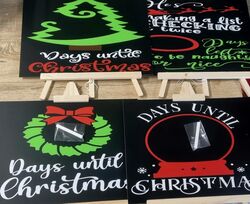 christmas countdown chalkboard kids activty decoration mixed designs