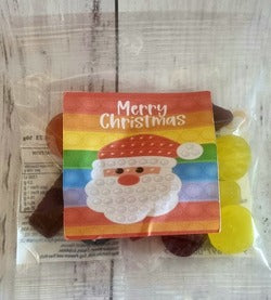 Christmas mini lolly bags, personalised favours kids class gift  santa