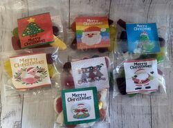Christmas mini lolly bags, personalised favours kids class gift 