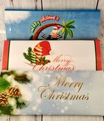 chistmas themed chocolate personalised wrapper