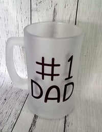 dad beer stein glass personalised custom gift present fathers day christmas birthday 