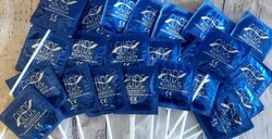 blue favoured novelty condom lollipops hens bucks night birthday party guest favours adult gifts