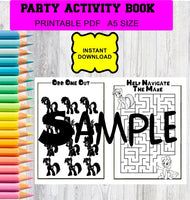 Pony digital download favour pack activity coloring book bubbles lollipops lollybag