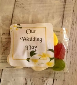 frangipani wedding lolly bags custom personalised favours brisbane qld australia
